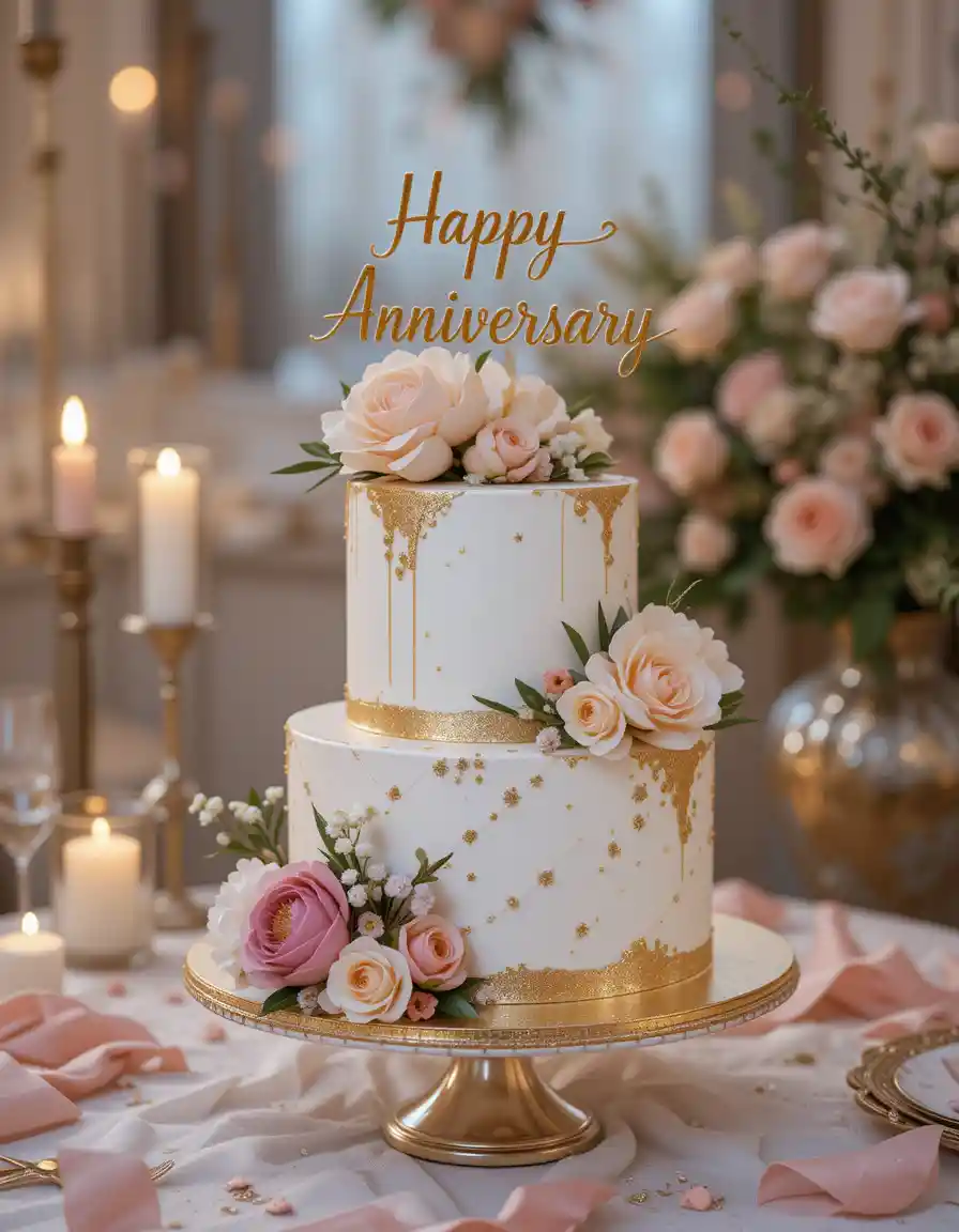 Wedding Anniversary Cake