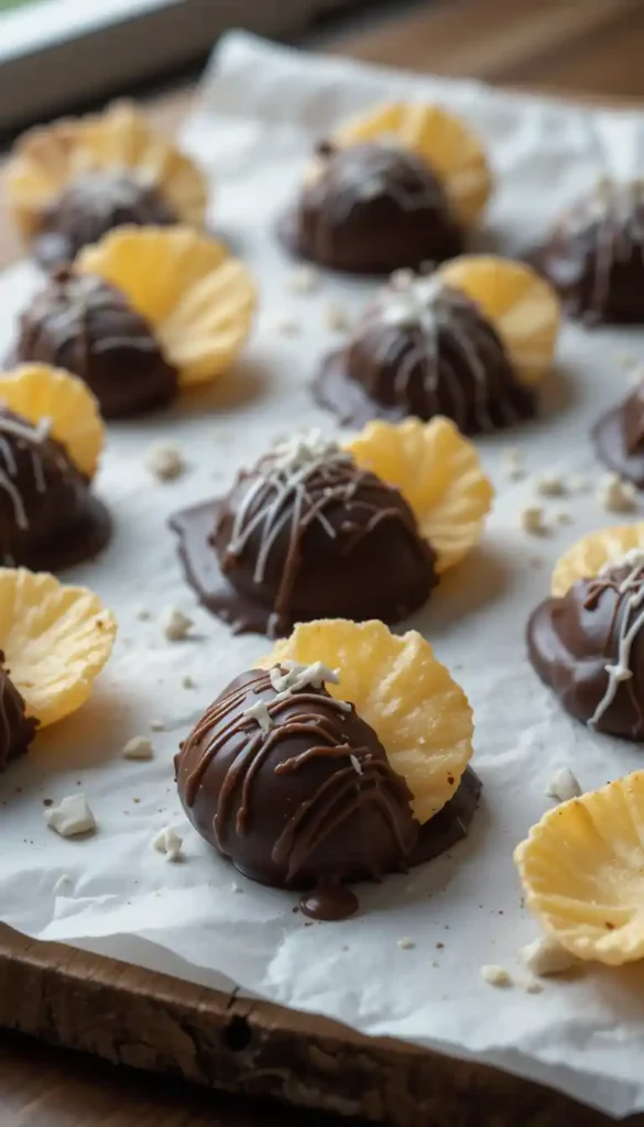 chocolate covered potato chips