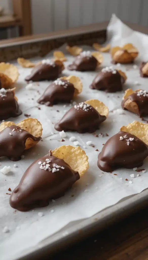 chocolate covered potato chips