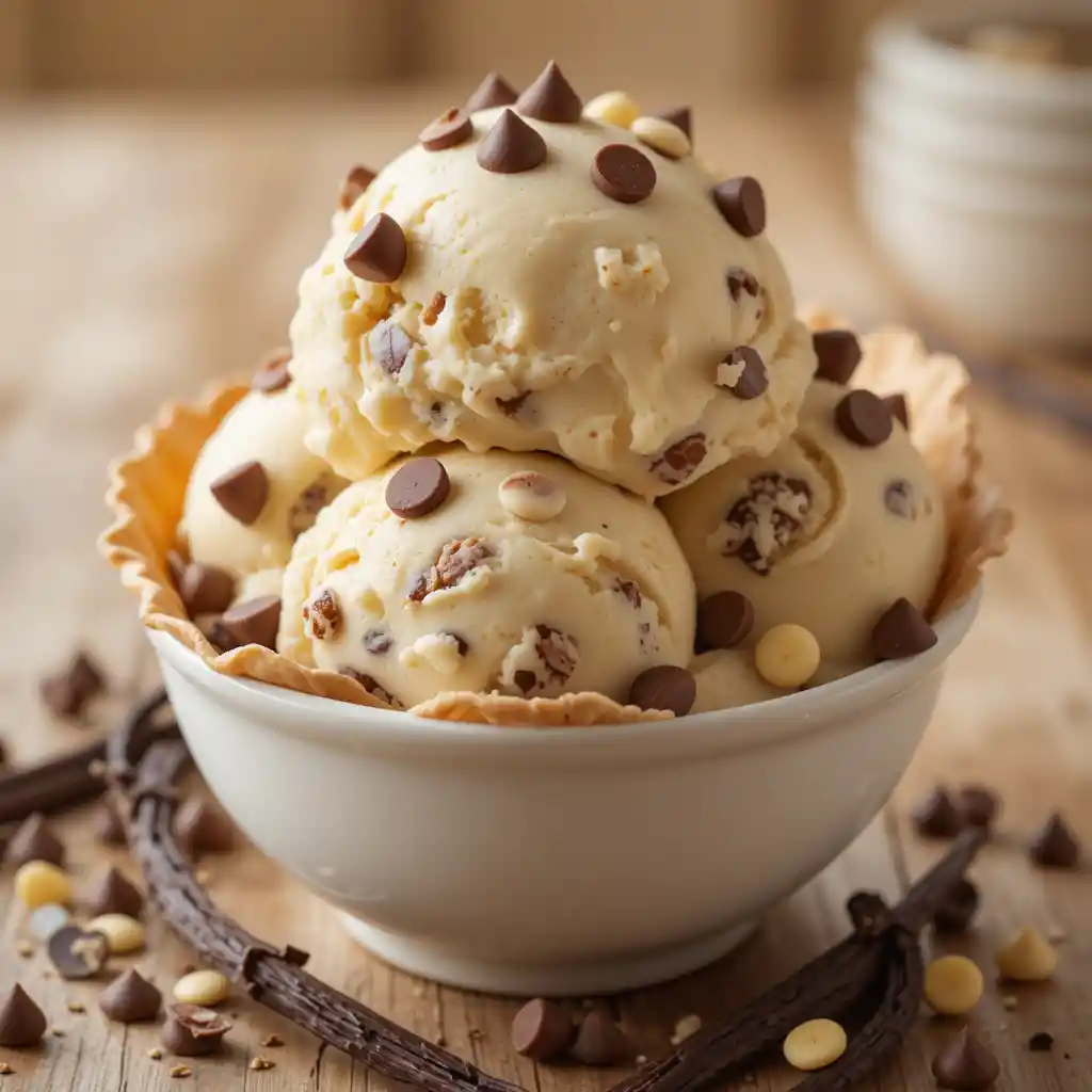 Double Chocolate Chip Ice Cream in Vanilla