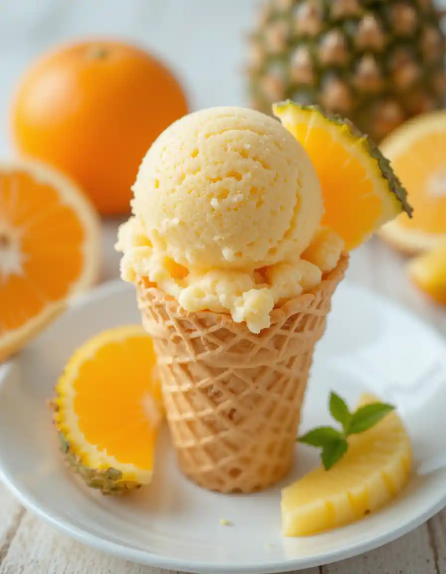 Orange Pineapple Ice Cream