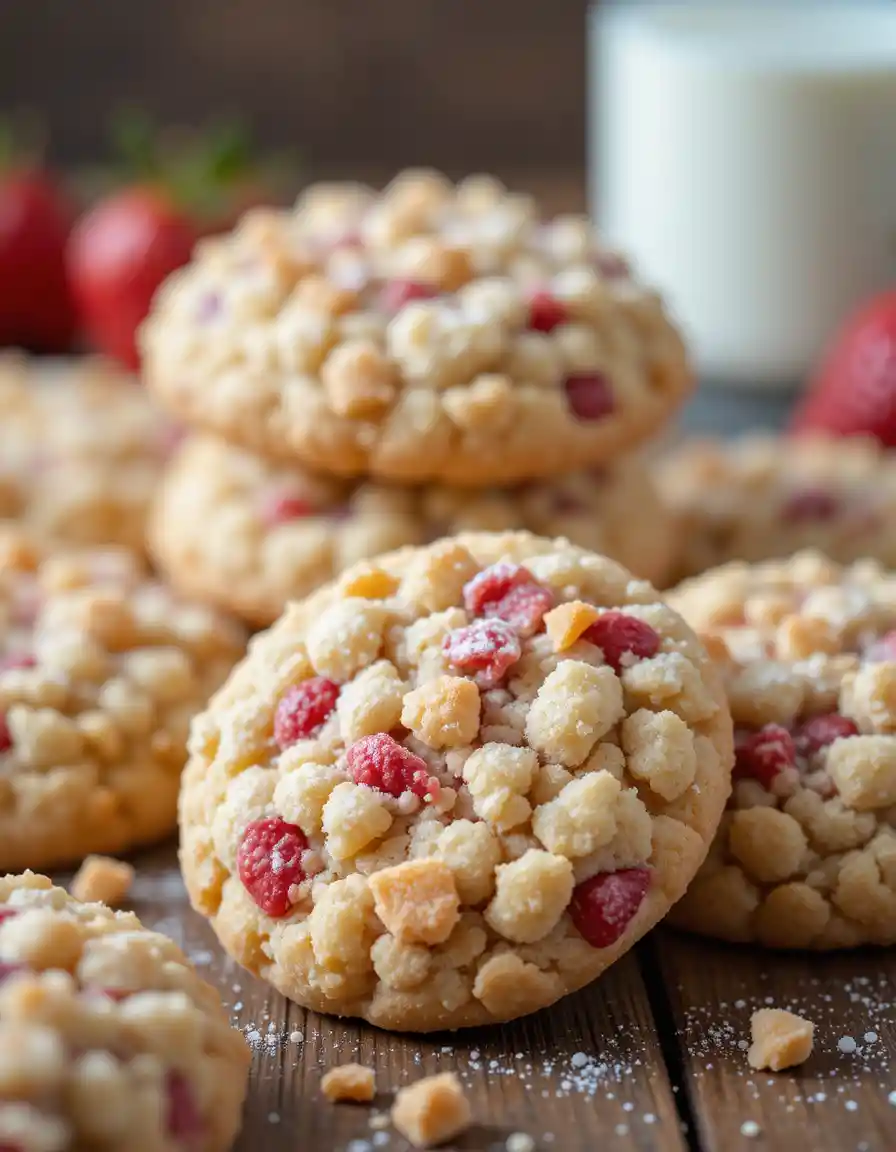 Strawberry Crunch Cookies