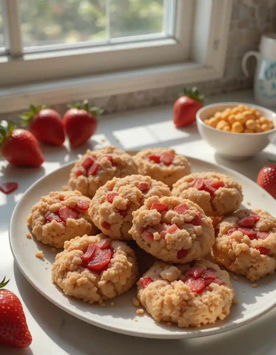 Strawberry Crunch Cookies