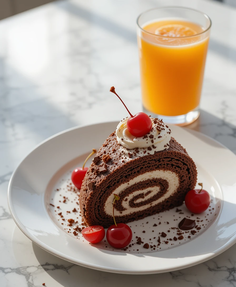 Chocolate Swiss Roll Cake