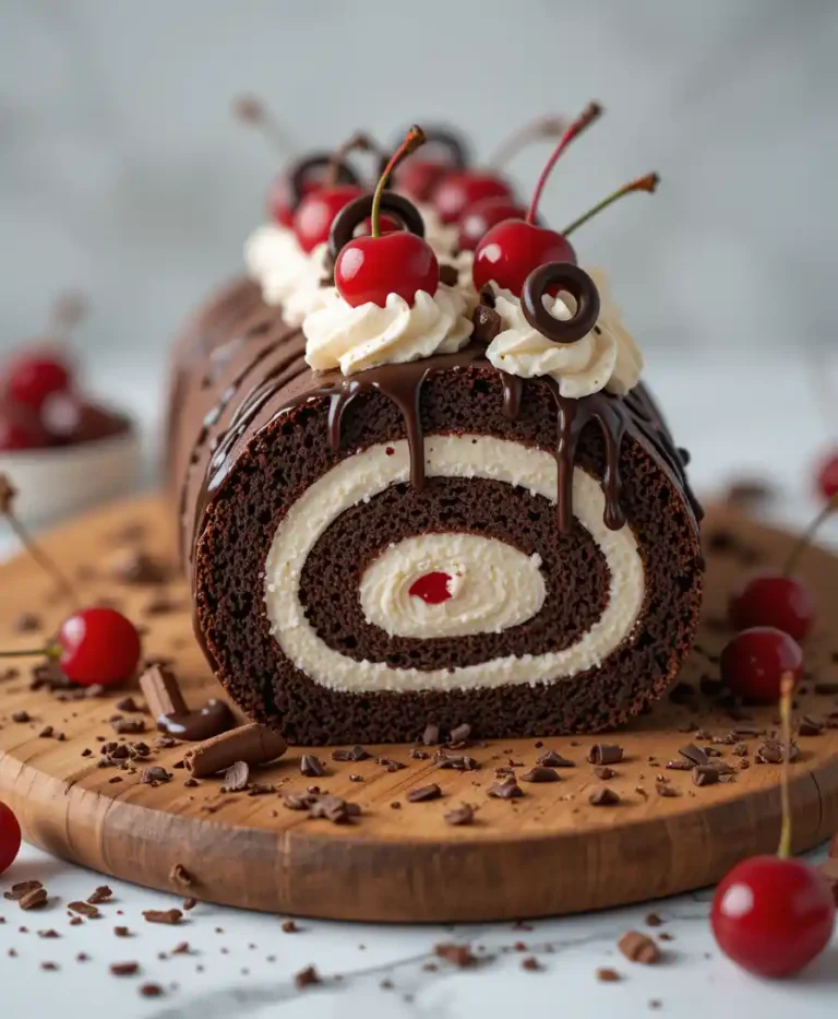 Chocolate Swiss Roll Cake